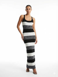 B&W Long Dress