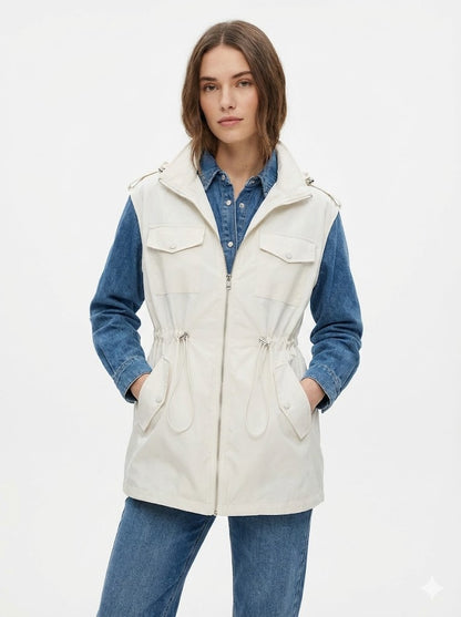Sleveless Zipper Jacket