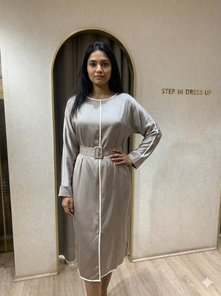 Belt Long Dress