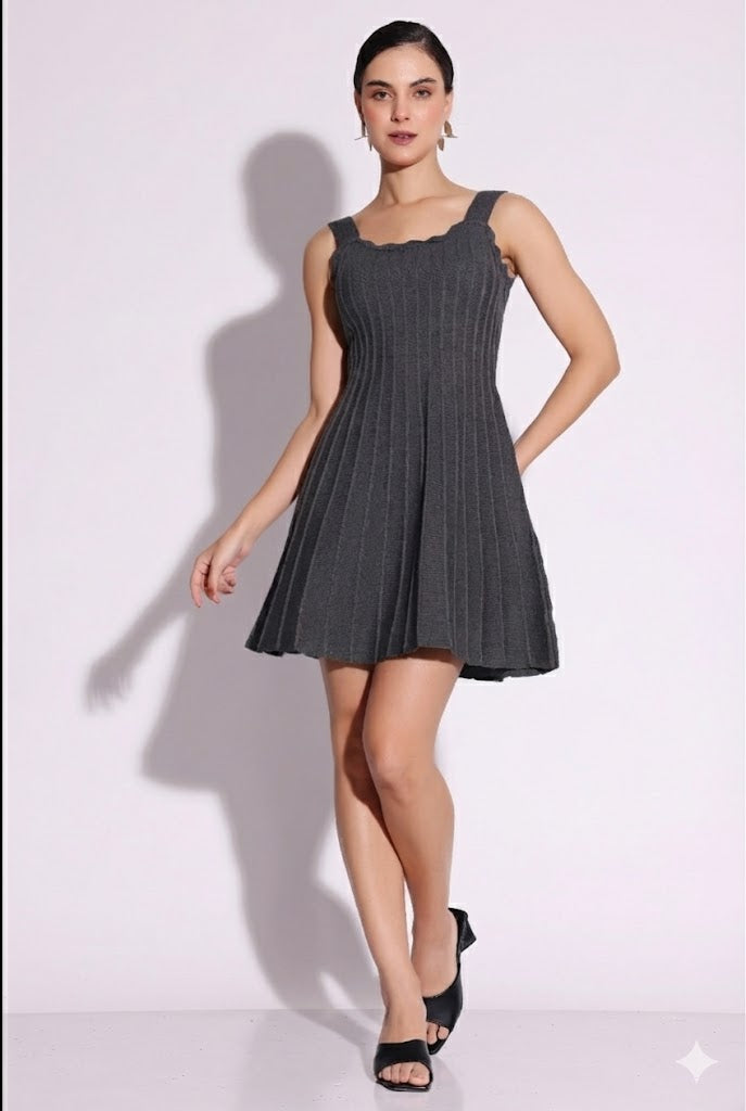 Elegant Pleated Mini Dress