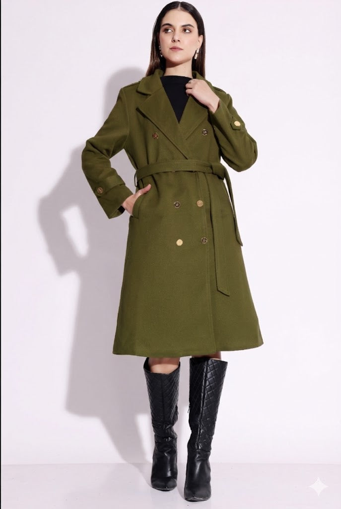 Wool Blend Trench Coat