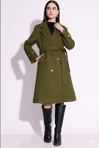 Wool Blend Trench Coat