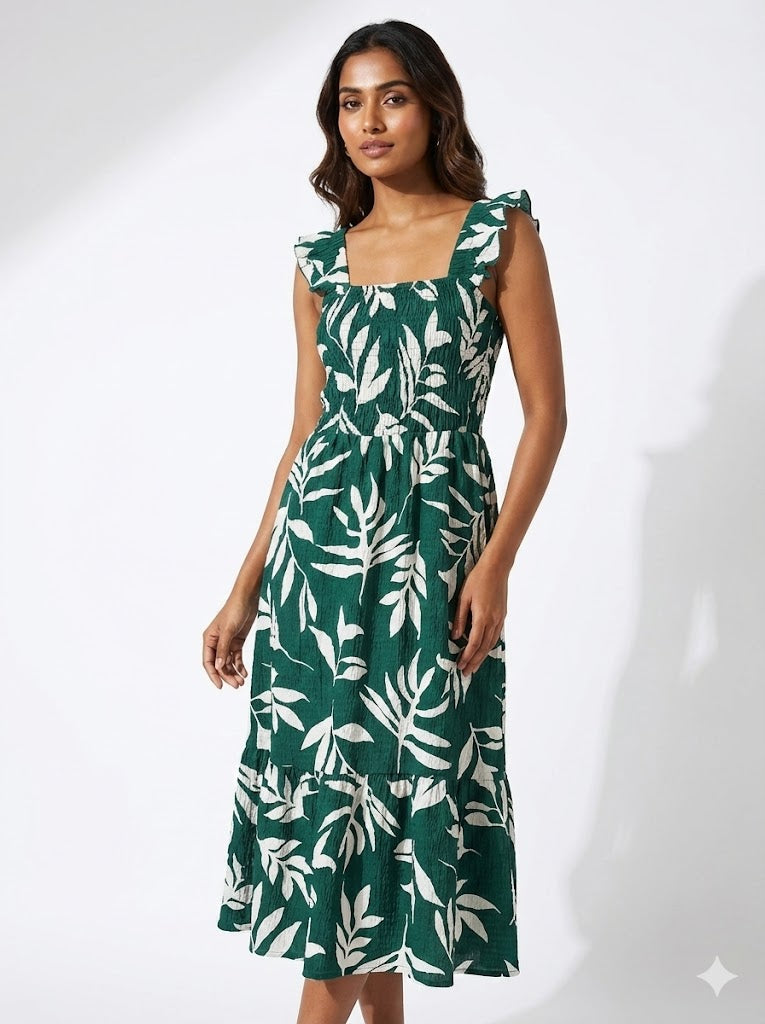 Green Floral Dress